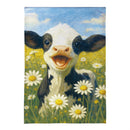 Caleb The Happy Calf Burlap House Flag