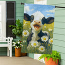 Caleb The Happy Calf Burlap House Flag