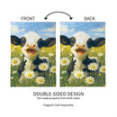 Caleb The Happy Calf Burlap House Flag