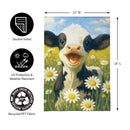 Caleb The Happy Calf Burlap Garden Flag