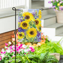 Sunflower Happiness Burlap Garden Flag
