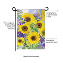 Sunflower Happiness Burlap Garden Flag