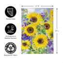 Sunflower Happiness Burlap Garden Flag