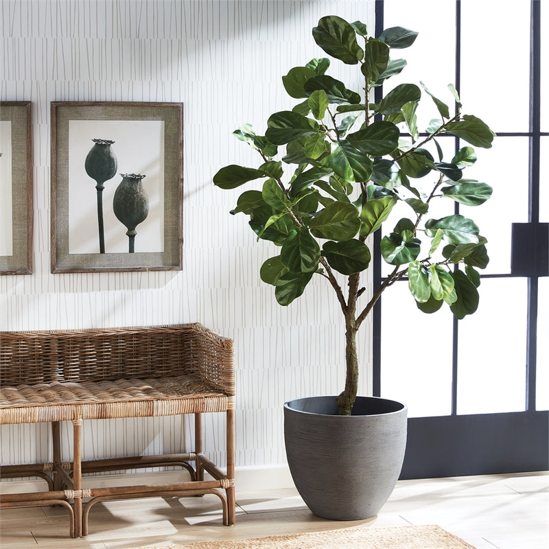 Napa Floral Collection-Fiddle Leaf Fig Tree Potted 79 inches