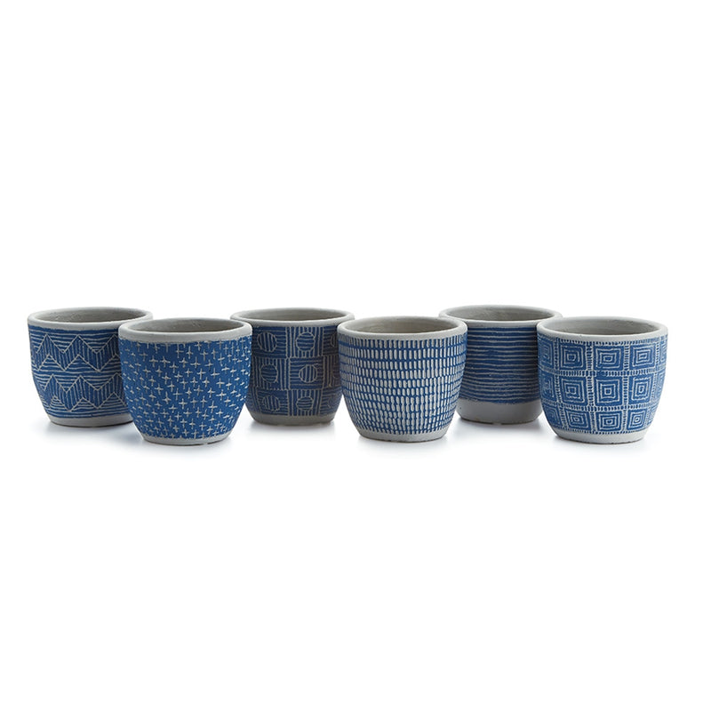 Napa Home Garden, SANTA FE POTS ,SET OF 6 BLUE,cd320bl