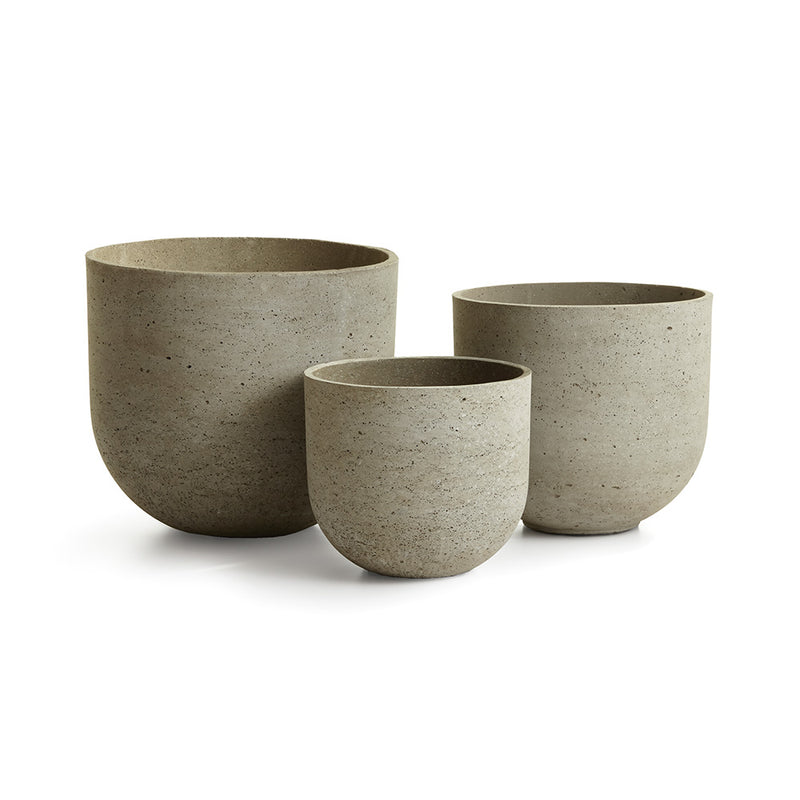 NAPA Home & Garden, CONCRETELITE JESSE POTS, SET OF 3,CL205