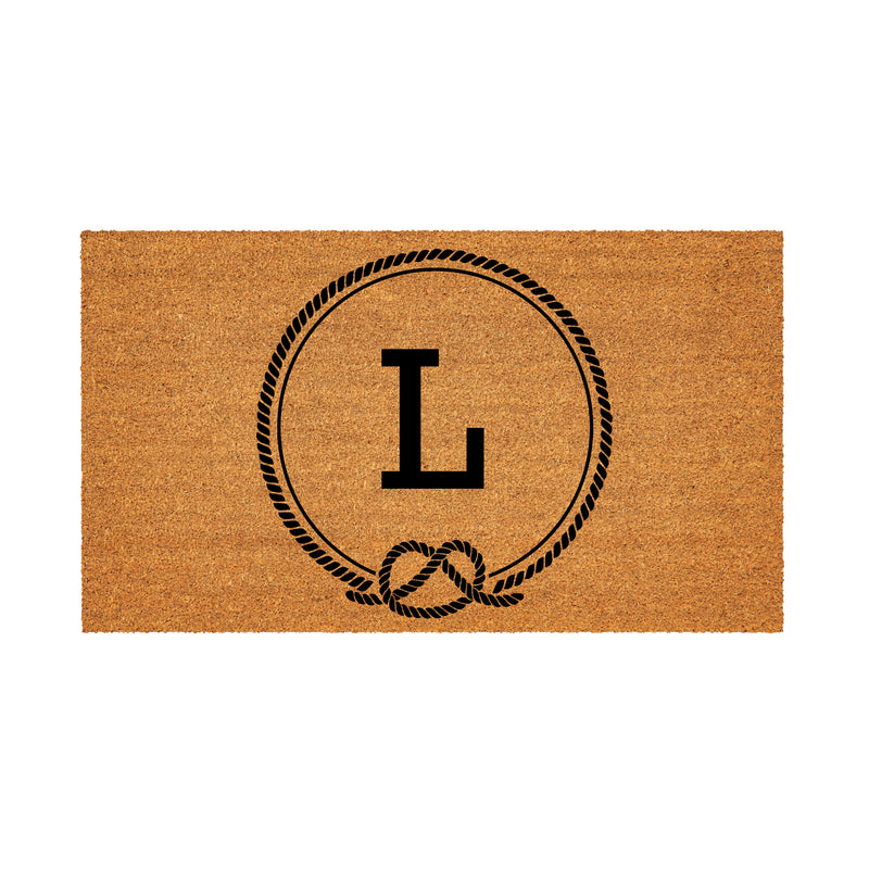 Coastal Coir Mat Nautical Monogram 28x16"