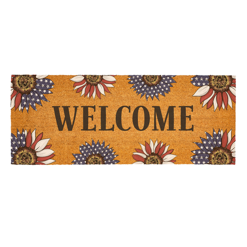 American Classic Patriotic Sunflower, Coir Mat, 60"x24"