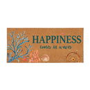 Blue Coastal Beach, Flocked Coir Sassafras Switch Mat 22"x10"