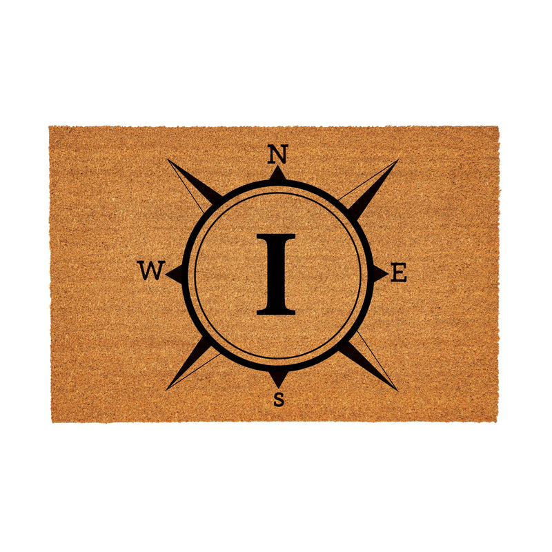 Coastal Coir Mat Compass Monogram 36x24"