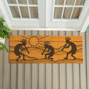 Southwest Sunrise Coir Mat, Kokopelli Trio, 60"x24"