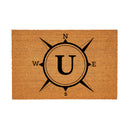 Coastal Coir Mat Compass Monogram 36x24"