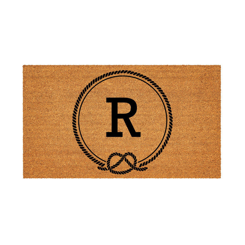 Coastal Coir Mat Nautical Monogram 28x16"