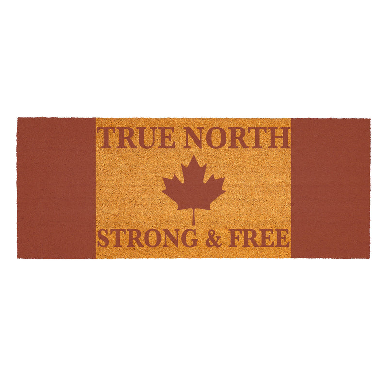Canada Strong True North Coir Mat, Strong & Free, 60"x24"