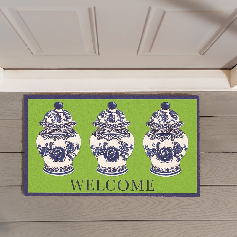 Chinoiserie Welcome Coir Mat
