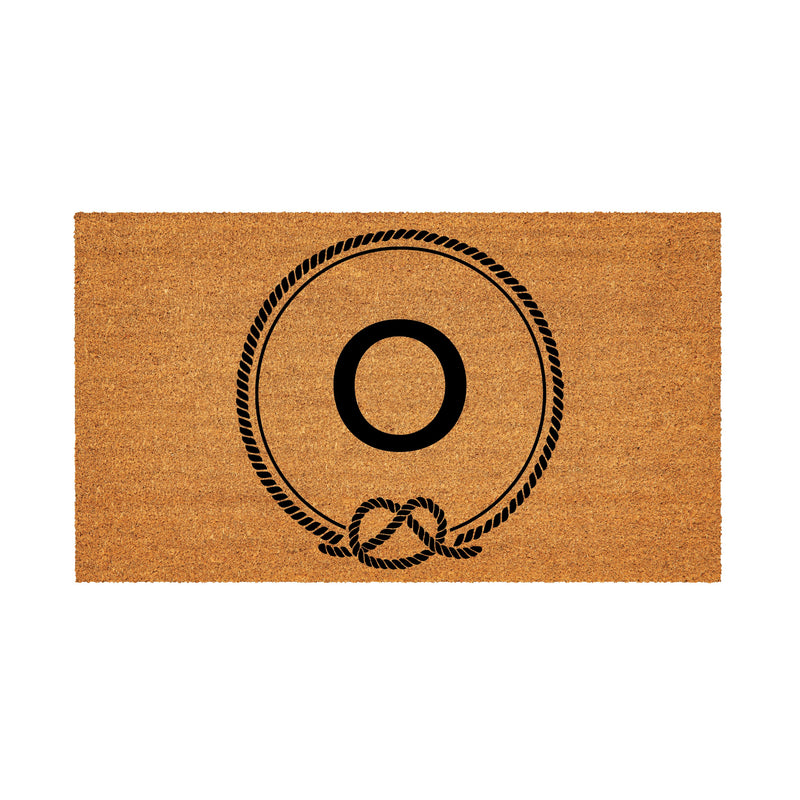 Coastal Coir Mat Nautical Monogram 28x16"