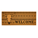 Southwest Pueblo Coir Mat, Steer Skull Aztec, 60"x24"