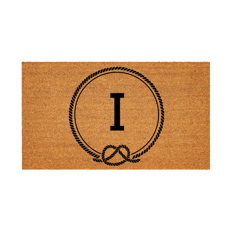 Coastal Coir Mat Nautical Monogram 28x16"
