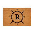 Coastal Coir Mat Compass Monogram 36x24"