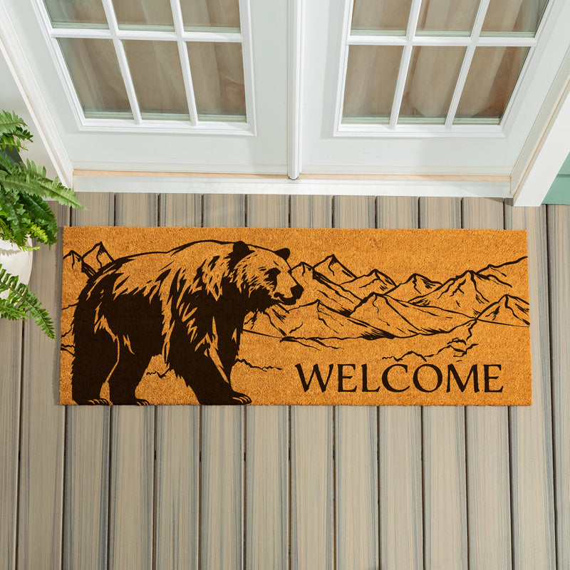High Country Wilderness Coir Mat, Bear "Welcome", 60"x24"