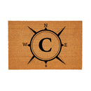 Coastal Coir Mat Compass Monogram 36x24"