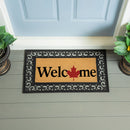 Canada Strong Maple Leaf Flocked Coir Sassafras Switch Mat, "Welcome", 22"x10"