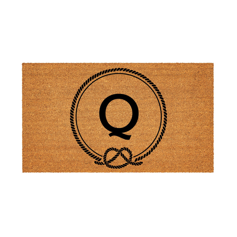Coastal Coir Mat Nautical Monogram 28x16"