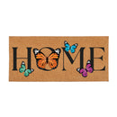 Pollinator Garden Butterfly Family,  Flocked Coir Sassafras Switch Mat 22"x10"