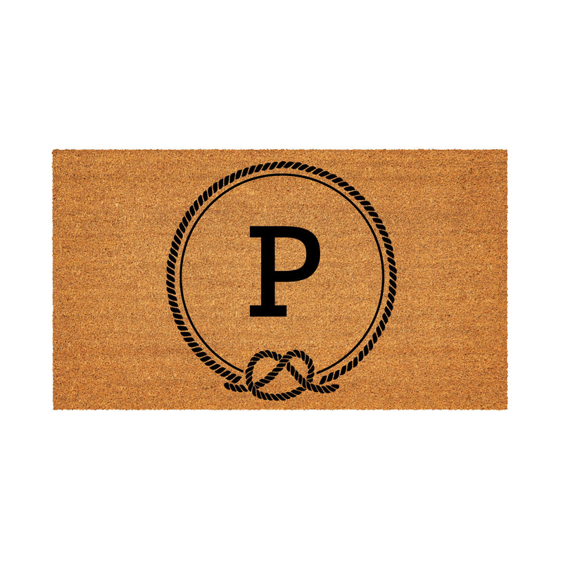 Coastal Coir Mat Nautical Monogram 28x16"