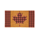 Canada Strong Maple Leaf Coir Mat, Buffalo Check, 28"x16"