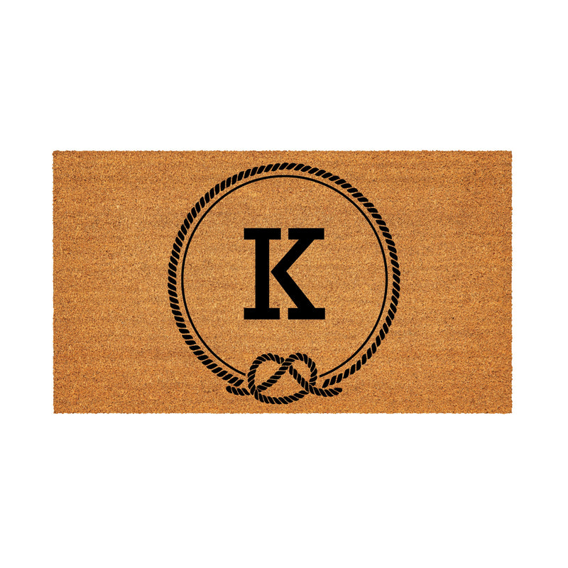 Coastal Coir Mat Nautical Monogram 28x16"