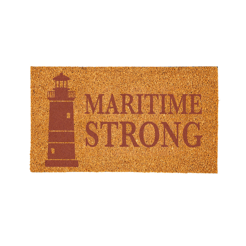 Canada Strong Maritime Coir Mat, Lighthouse, 28"x16"