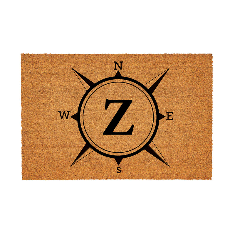 Coastal Coir Mat Compass Monogram 36x24"