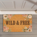 Petal & Plow Floral Boots Coir Mat, 30"x18"