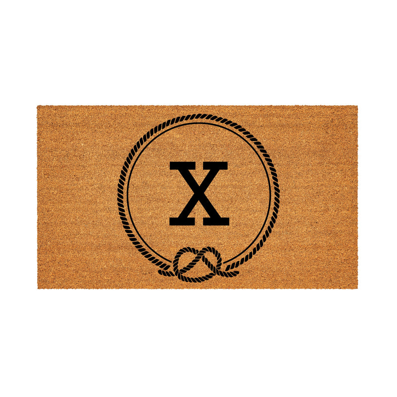 Coastal Coir Mat Nautical Monogram 28x16"