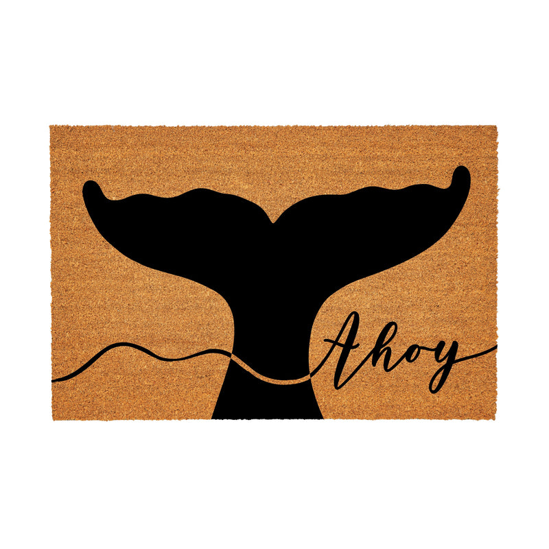 Coastal Coir Mat Ahoy Whale 36x24"