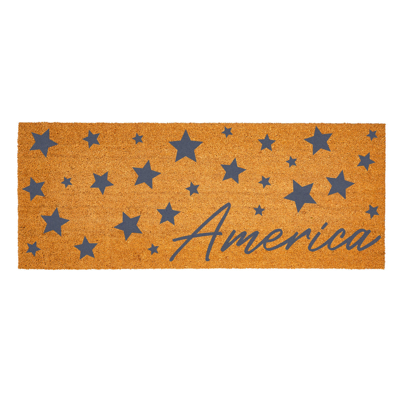American Classic Stars & Stripes Coir Mat, "America", 60"x24"