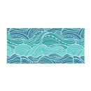 Blue Coastal Make Waves Flocked Coir Sassafras Switch Mat, 22"x10"