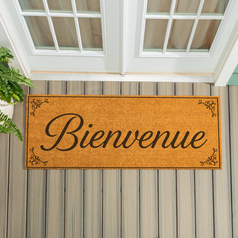 Canada Strong Bienvenue Coir Mat, Filigree, 60"x24"