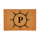Coastal Coir Mat Compass Monogram 36x24"