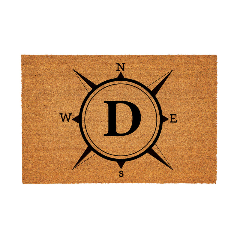Coastal Coir Mat Compass Monogram 36x24"