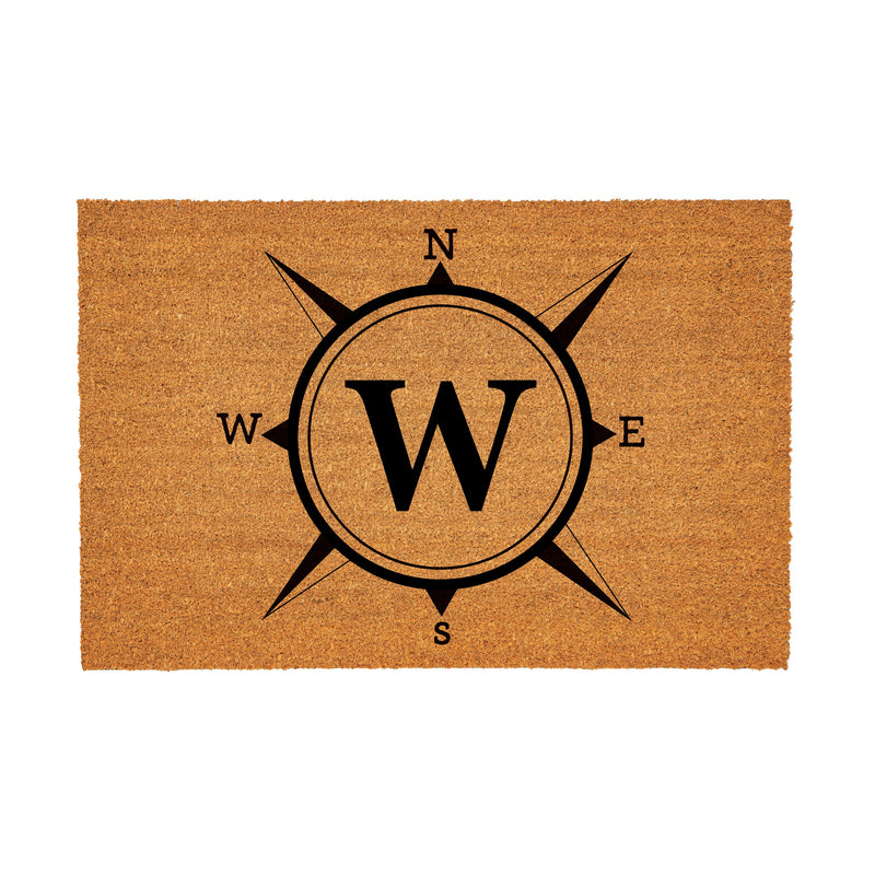 Coastal Coir Mat Compass Monogram 36x24"