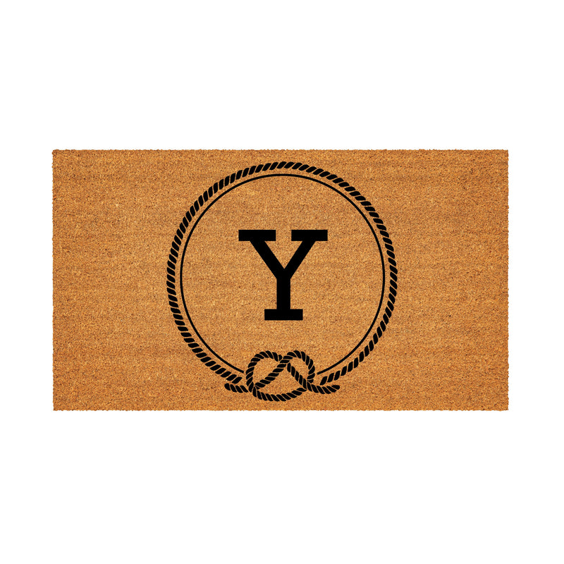 Coastal Coir Mat Nautical Monogram 28x16"