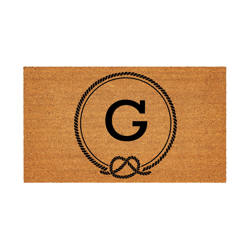 Coastal Coir Mat Nautical Monogram 28x16"