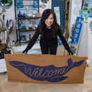 Coastal Coir Mat Welcome Blue Whale 60x24"