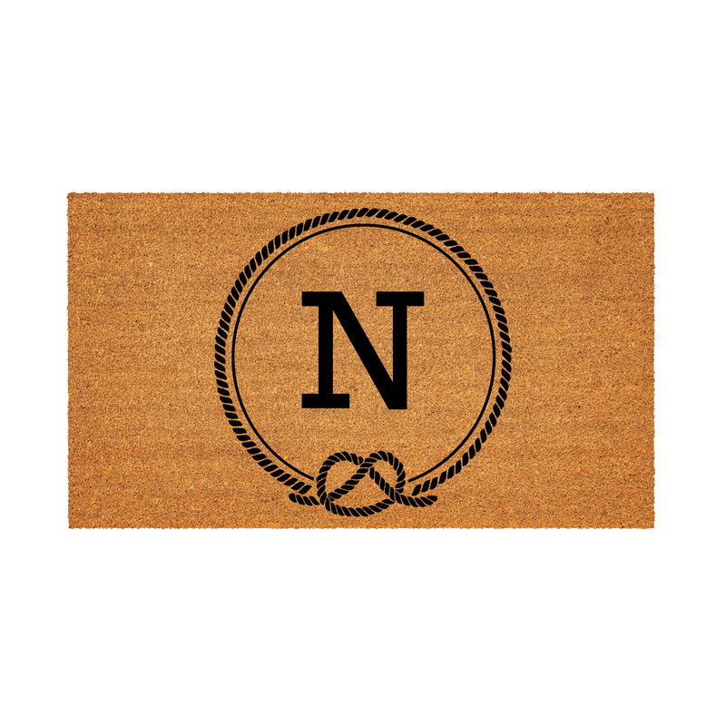 Coastal Coir Mat Nautical Monogram 28x16"
