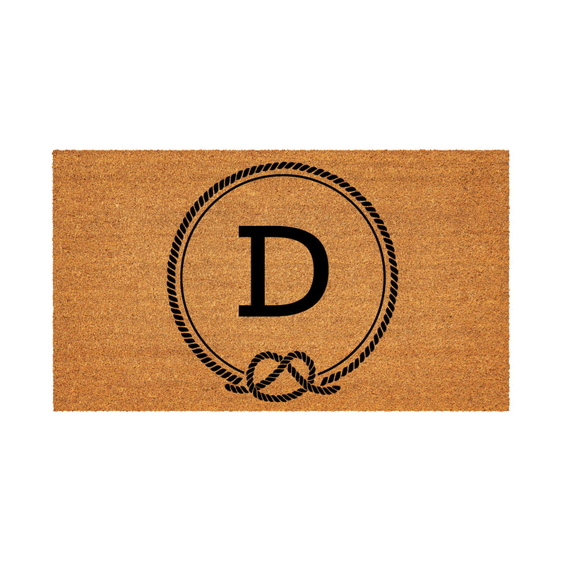 Coastal Coir Mat Nautical Monogram 28x16"