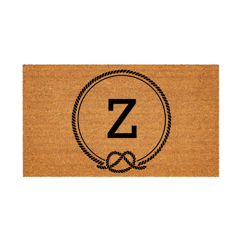 Coastal Coir Mat Nautical Monogram 28x16"