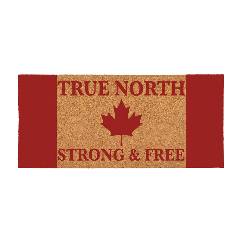 Canada Strong True North Flocked Coir Sassafras Switch Mat, Strong & Free, 22"x10"