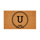 Coastal Coir Mat Nautical Monogram 28x16"